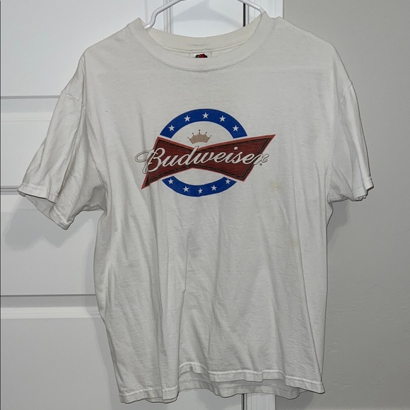 Budweiser Other - VINTAGE 90s Budweiser White and Red Logo Tee